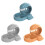 Hamster Bowl Detachable Hideouts House Stable Plastic-orange 3