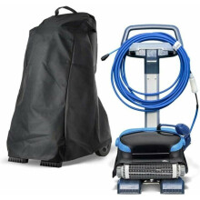 Klassische Caddy-Abdeckung für Poolroboter, wasserdichte Staubsaugerabdeckung, Poolroboter-Abdeckung mit verstellbarem Kordelzug, 420D Oxford-Gewebe