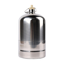 Camping Gas Fuel Canister Empty Refillable For Gas BBQ And Outdoor Cooking Silver Finish 1.5L