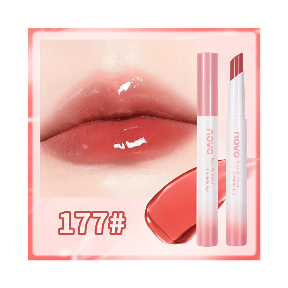 (Color#177) Lightweight Moisturizing Lipstick, Mirror Shine Lip Gloss, Long-Lasting Hydration, Non-Sticky, Multi-Purpose Lip and