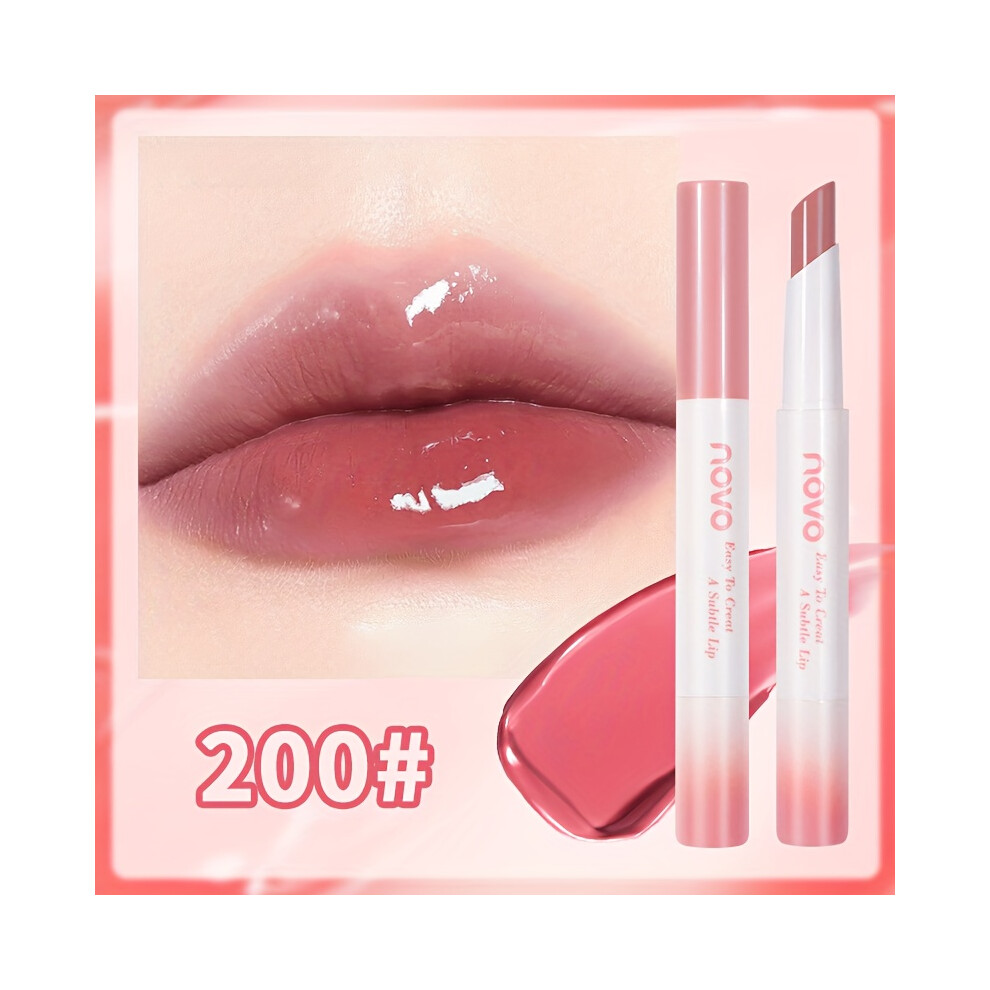 (200) Lightweight Moisturizing Lipstick, Mirror Shine Lip Gloss, Long-Lasting Hydration, Non-Sticky, Multi-Purpose Lip and