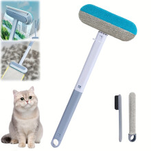 (Blue) Reusable Pet Hair Remover For Furniture - Washable Dog And Cat Fur Cleaner Brush Pet Hair Removal Tool Dog Hair Removal