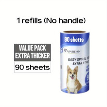 (1 refill (90 sheets)) [Extra Sticky Lint Roller] 540 Sheets/ 6 Refills, Extra Sticky Lint Roller | 90/ 270/ 540 Sheets Pet Hair Lint Roller,
