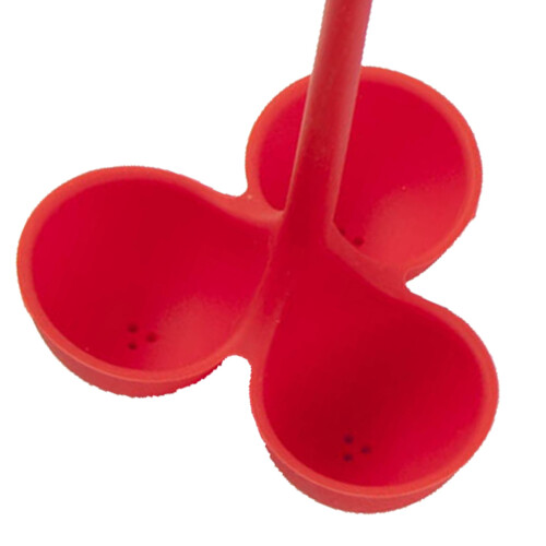 3 Stuks Silicone Eierhouder Met Drie Voor Kookplaat Rood 1