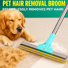 (Xtra) Pet Hair Remover Carpet Rake With Dual Blades - Long Handle Dog Carpet Cleaner For Rugs & Stairs - Spring Cleaning Must-