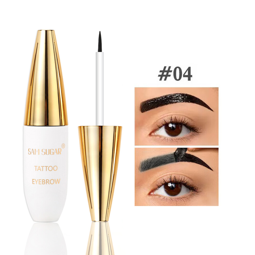 (04#) 4-Color Eyebrow Gel - Waterproof & Sweat-Proof Quick-Dry Formula, Natural Long-Lasting Tint for Defined Brows,