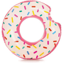 Sweet Addition oppblåsbare smultringer, stor diameter på bassengflåte for barn, assorterte baderinger med morsomt smultringdesign for