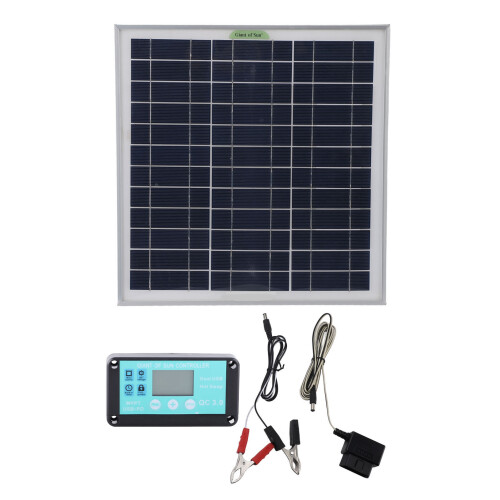 Ηλιακός φορτιστής μπαταρίας 50W12V Πλήρες κιτ με έξυπνο χειριστήριο Μετατροπή