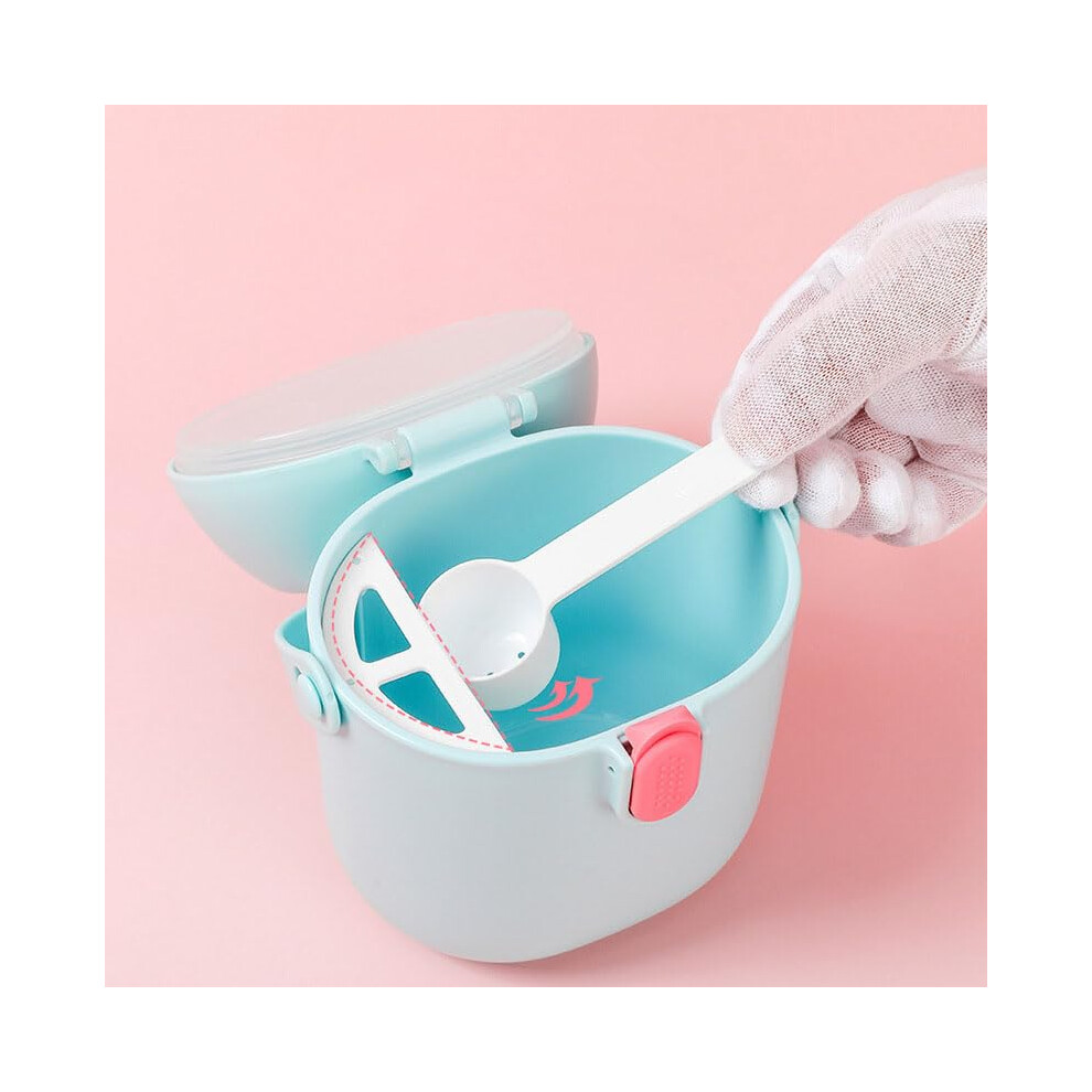 Portable Milk Powder Dispenser Blue Double Layer Sealing Design PP Material Made Of TPE