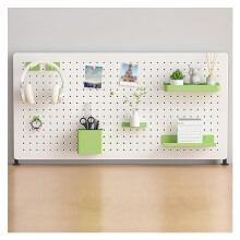 Adjustable Height Pegboard Kit Modular Metal Pegboard for Craft Room Garage and Home Office 40x80cm White Wall Storage