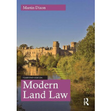 Modern Land Law by Martin University of Cambridge. Dixon Paperback Boo