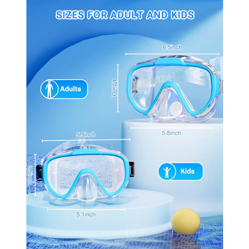 Γυαλιά κολύμβησης Ocean Explorer, μάσκα κατάδυσης με στεγανοποίηση υγρής σιλικόνης και 1