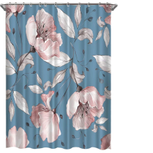 Perdea de baie cu design rafinat, set de perdele de duș cu model unic de piață, material impermeabil cu uscare rapidă pentru cadă, include 12