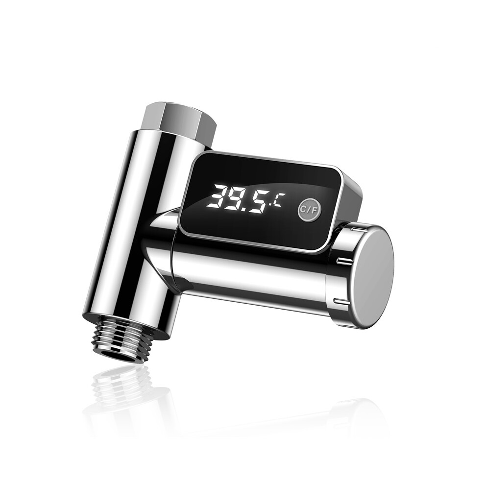 Shower Thermometer, Hydro-Powered Digital Display with 360 Rotating Screen for Safe and Accurate Water Temperature Control