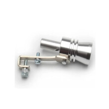 Universal Car Turbo Sound Whistle Aluminum Exhaust Tail Pipe Simulator Silver S Temp Resistant