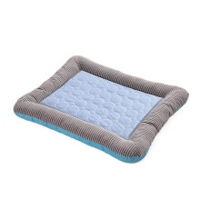 Cooling Dog Bed Ice Silk Material For Cats And Dogs Blue L 76x58 CM Summer Cooling Mat Beach Bed
