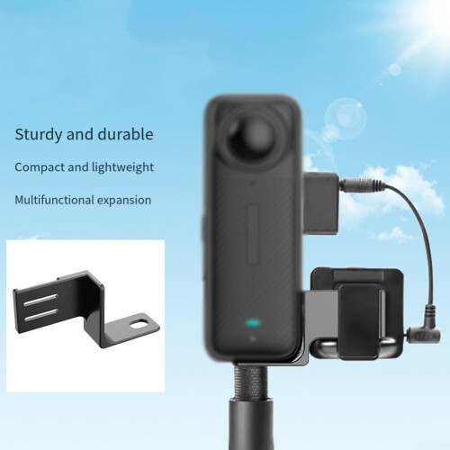 Microphone Mount Aluminum Alloy Construction External Microphone Compatible Accessory for Insta360 X5 1