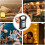 Rechargeable Work Light SolarPowered 3Mode Light, 4000mAh Multifunctional Light for Camping, Mechanic, Workshop 3