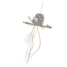 Soft Plush Owl Christmas Decoration Home Office Party-Gray A
