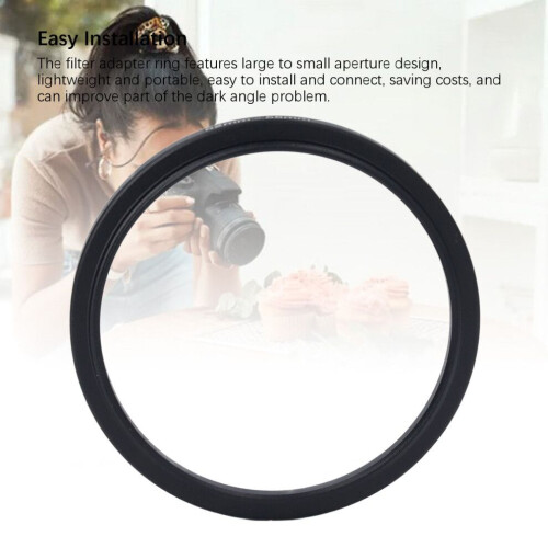 Aluminum Alloy 52‑55mm Filter Adapter Ring Step Up Converter 2