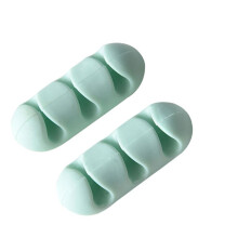 Självhäftande kabelklämmor i plast, gröna, 5 cm, 2 st för skrivbord, hem och bil