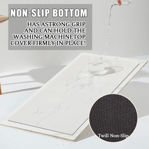 Washer and Dryer  Protector Mat 3D Marble Pattern Diatomaceous Absorbent AntiSlip 40x60cm White Refrigerator Kitchen 1