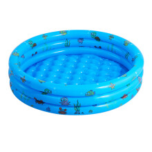 Aufblasbares 3-Ring-Planschbecken „Sunset Glow“, aus ungiftigem, umweltfreundlichem Vinyl, leicht aufzublasen für sicheren Spielbereich,
