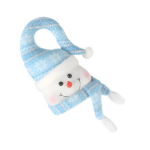 Flashing LED Snowman Hanging Ornament Safe Plush-long hat