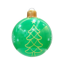 Easy Stores PVC Air Filled Holiday Ball-green christmas tree