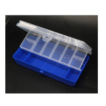 Fishing Lure Storage Container Double Layer Tackle Box Plastic Box Blue