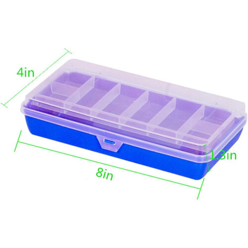 Fishing Lure Storage Container Double Layer Tackle Box Plastic Box Blue 1