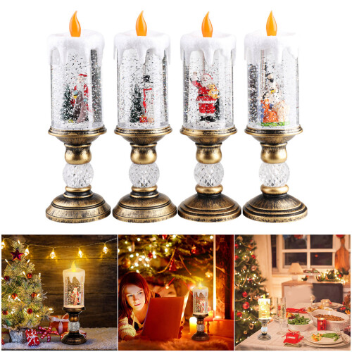 Revolving Snow Globe Decoration Energy Efficient LED-Old man 1