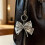 Y2K Inspired Silver Bowknot Keychain Charm with Retro-Silver 5