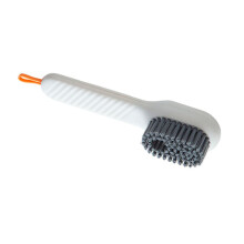 Multifunctionele schoen- en kledingreinigingsborstel met vloeistofdispenser - Wit, PP nylon, 40 g