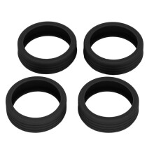 Lot de 8 housses de roues de valise en silicone, imperméables, antibruit, noires