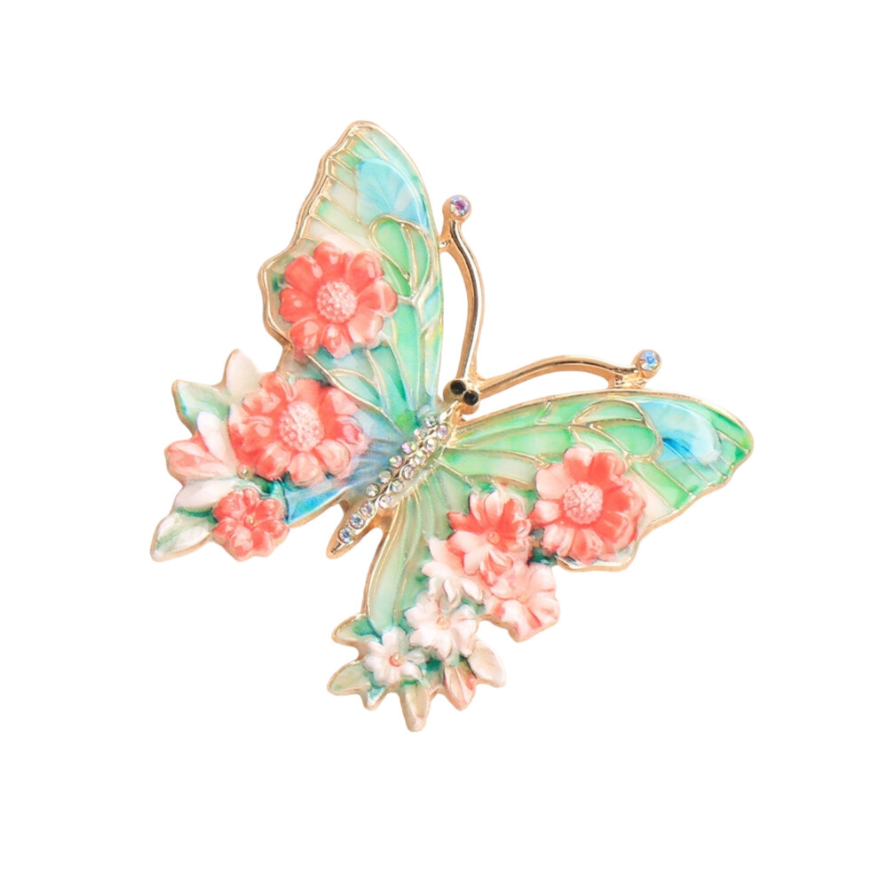 Sparkling Butterfly Brooch Retro Style Alloy Jewelry For-50