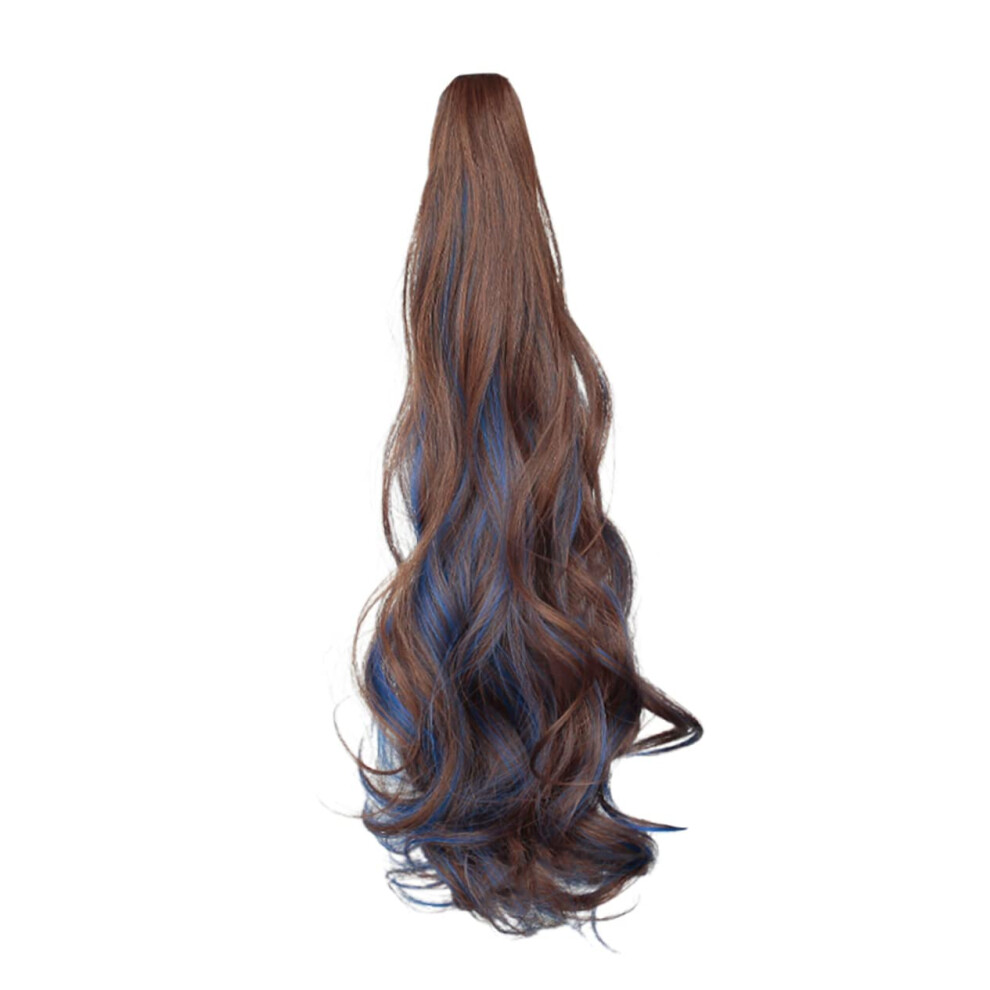 Unisex Long Wavy Ponytail Hair Extension Temperature Fiber Fashionable Ponytail For Women Curly Hair Heat Resistant Fiber