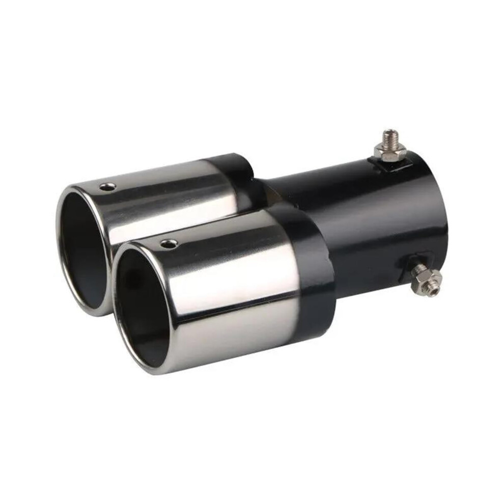 Car Exhaust Tip Dual Outlet Stainless Steel Muffler With Burnt Tail And ScratchâResistant Finish Blue 9323874270586