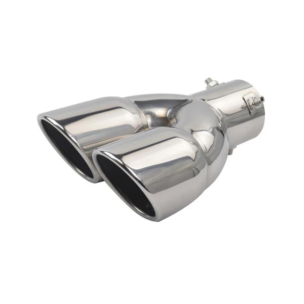 Universal 76Mm Car Exhaust Muffler Tip Stainless Steel Chrome Round Tail Pipe Straight Silver 9067246126438