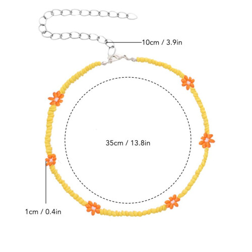 Collier ajustable à perles colorées - Bijou élégant pour filles 1