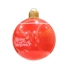 Easy Stores PVC Air Filled Holiday Ball-red christmas ball