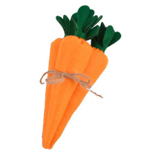 Decorative Fabric Carrot for Easter Celebration, Easter Decoration Artificial Vegetables Rustic Fabric Handmade Springtime Home Accents, Soft and Cudd