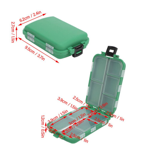2 stuks waterdichte, grote plastic viskisten - groen 1
