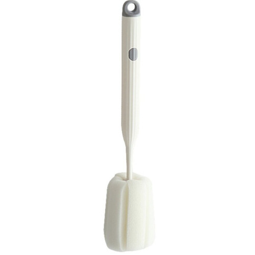 Cepillo de esponja blanco de mango largo, suave, 27,5 cm 1
