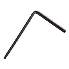 Metalen inbussleutel voor gitaar, 4 mm plat kogelvormig afstelgereedschap, zwart