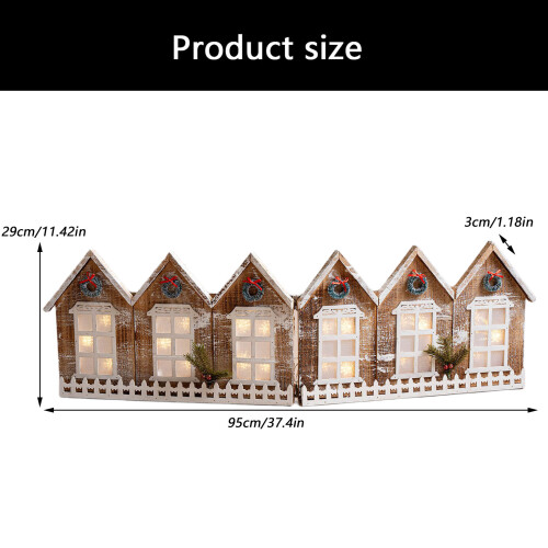 LED Illuminated Christmas Tree Collar Wooden Decorative Base 2