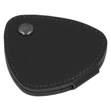 Opbergtasje voor gitaarplectrums, 6 vakjes, PU-leer, 79x83mm, zwart