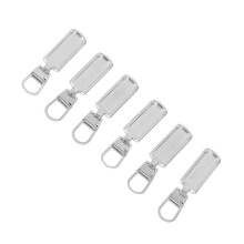 6 tiradores de cremallera de acero inoxidable, resistentes al óxido y desmontables, 4,7 cm