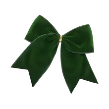 Christmas Velvets Bowknot Decorative Accent Festival-Green