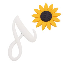 Set van 2 siliconen bedeltjes voor strandtassen, A+Sunflower decoratieve letters accessoires
